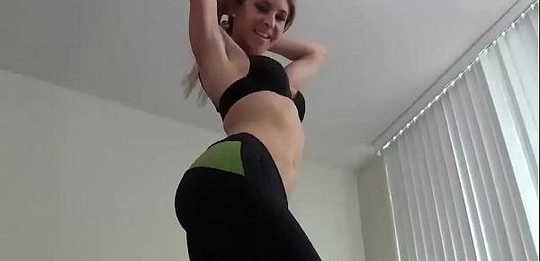  Stroke your cock while I tease you in my yoga pants JOI